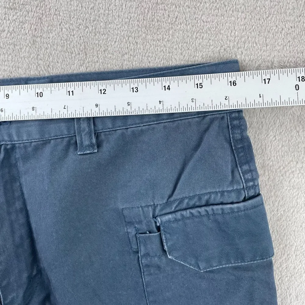 UNIS Field Cargo Shorts Men Medium‎ (32x9) Blue Chino Zip Fly Made in Korea